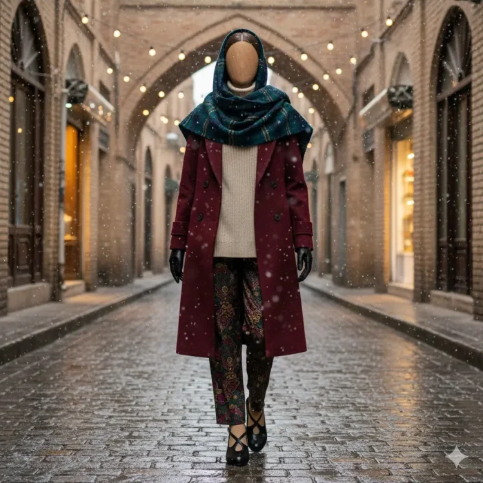 استایل زمستانی با کفش چرم مجلسی زنانه کد (701/6)