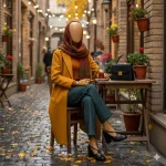 استایل پاییزی با کفش چرم مجلسی زنانه کد (701/6)