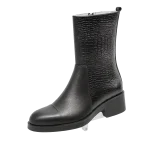 نیم بوت تمام چرم زنانه پاشنه 3 سانت زیره راحتی