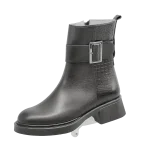 نیم بوت تمام چرم زنانه پاشنه 3 سانت‌ زیره فوق العاده