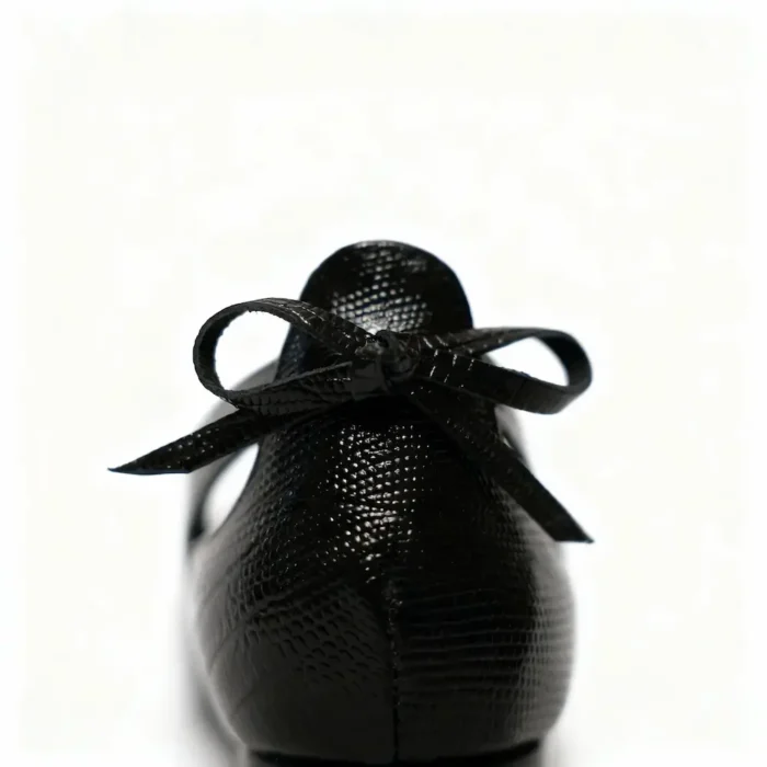 کفش چرم زنانه پشت پاپیون کد 3709 - Image 4