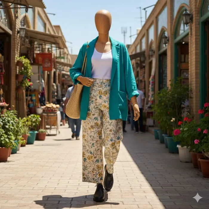 استایل تابستانی با کفش چرم اسپرت زنانه کد 9859