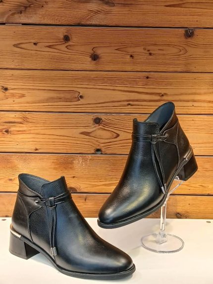 نیم‌ بوت چرم زنانه کد 521